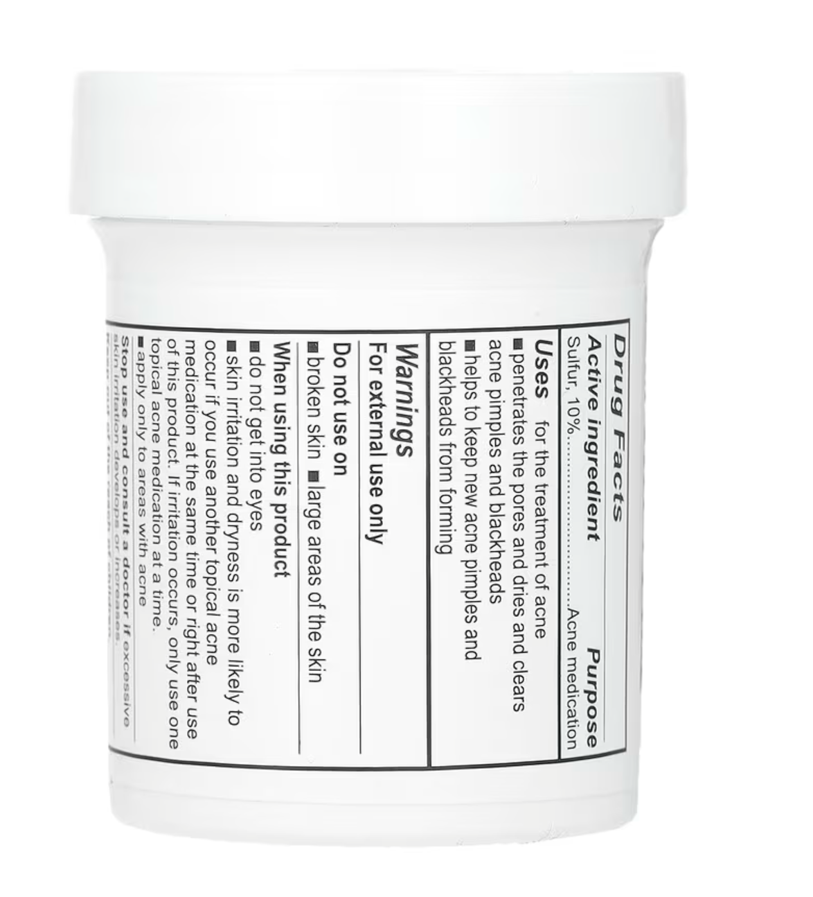 De La Cruz, Acne Treatment Ointment with 10% Sulfur,Maximum Strength,2.6 oz (73.7g)