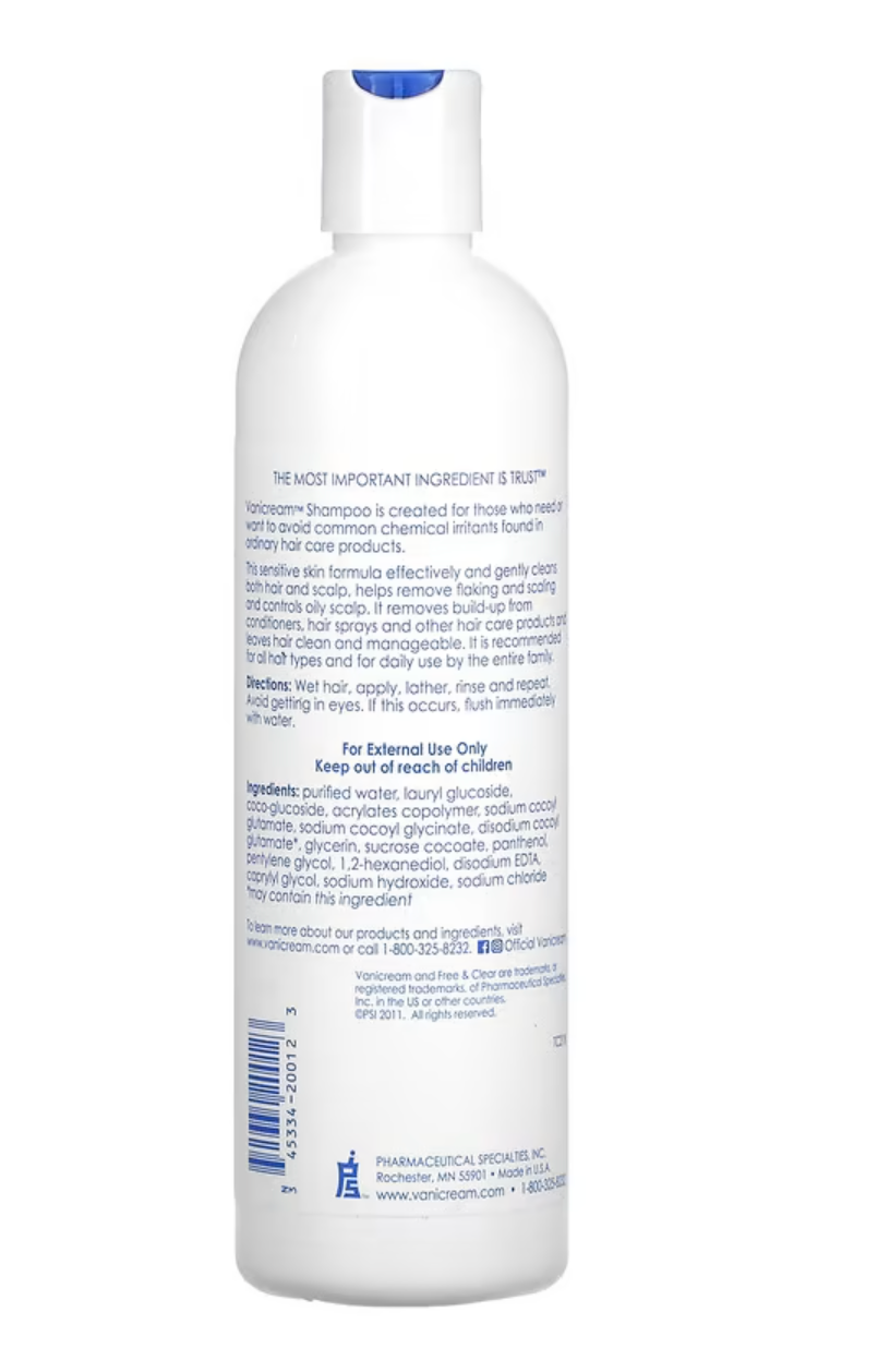 Vanicream, Shampoo For Sensitive Skin, 12 fl oz (355 ml)