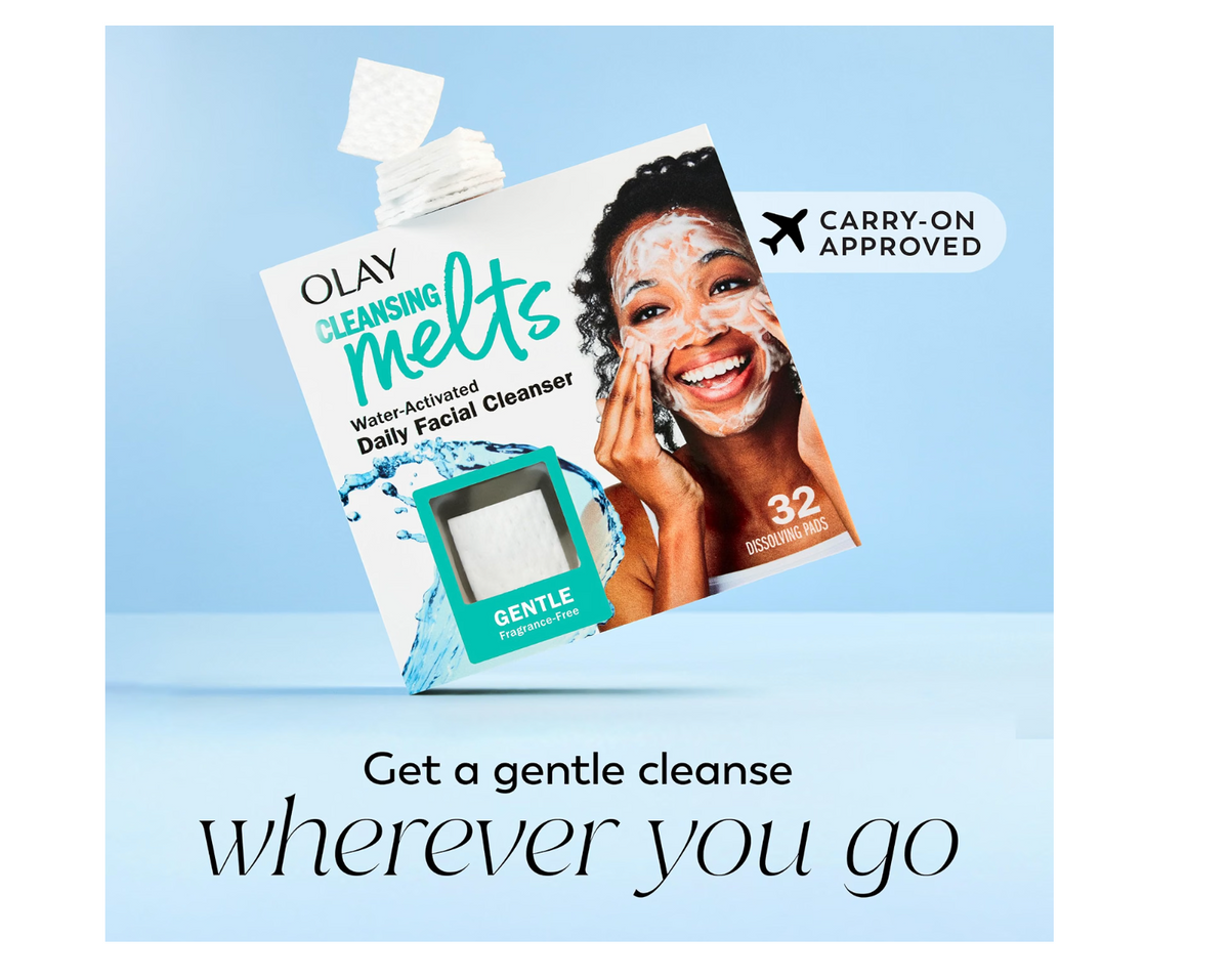 Olay Gentle Cleansing Melts Fragrance Free 64 Count – 2 x 32ct