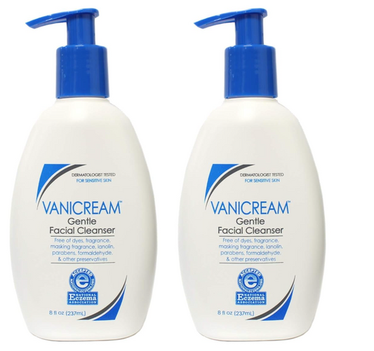 Vanicream Gentle Facial Cleanser, 8 Fl Oz (Pack of 2)