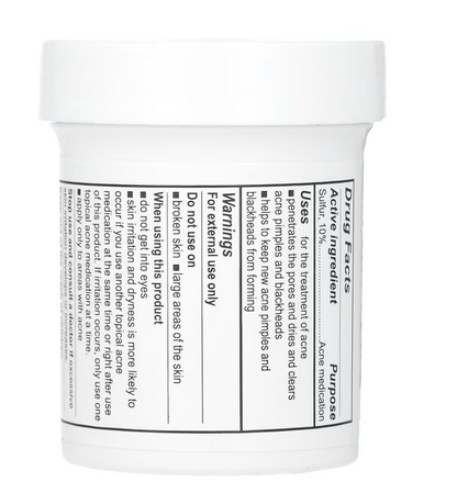 De La Cruz, Acne Treatment Ointment with 10% Sulfur,Maximum Strength,2.6 oz (73.7g)