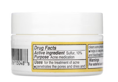 DE LA CRUZ Acne Treatment Ointment with 10% Sulfur, Maximum Strength 0.21 oz 6g