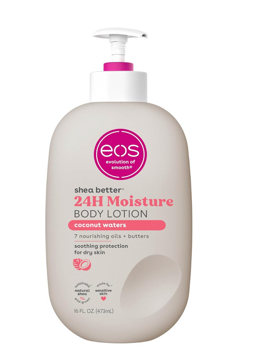 eos Shea Butter Body Lotion 24hr Moisture Coconut Waters 473ml/16fl oz