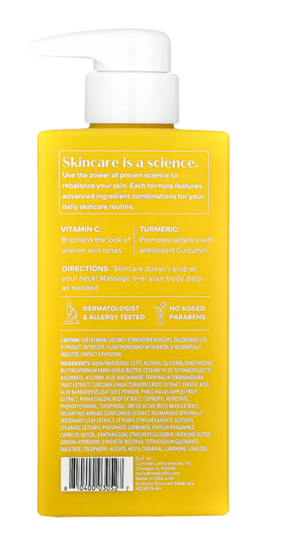 Medix 5.5, Body Cream, Vitamin C + Turmeric, 15 fl oz (444 ml)