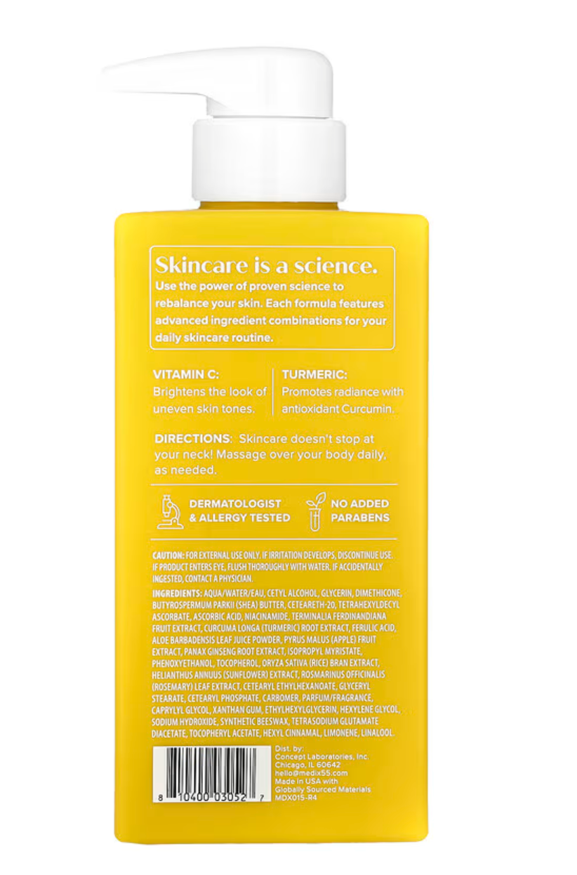 Medix 5.5, Body Cream, Vitamin C + Turmeric, 15 fl oz (444 ml)