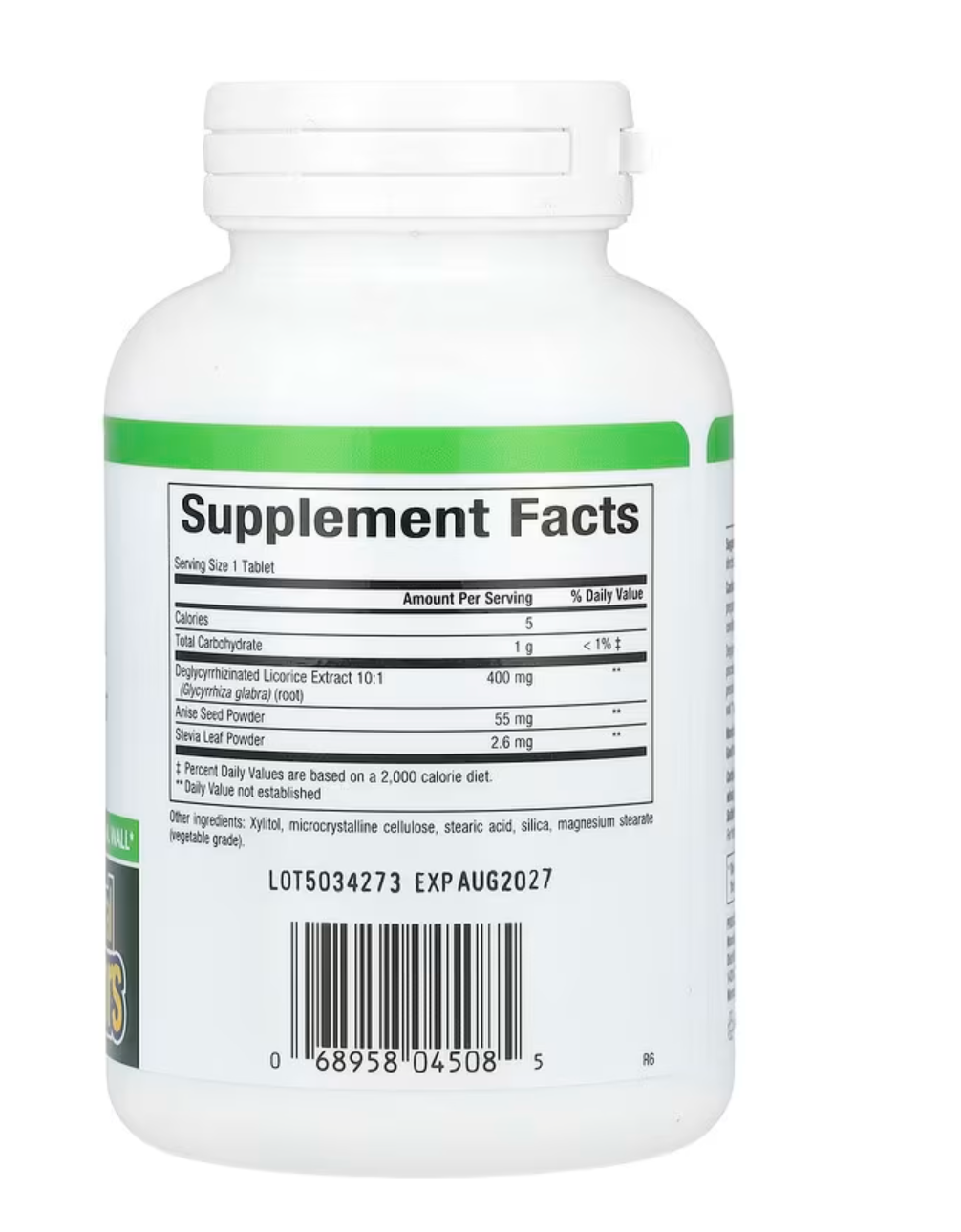Natural Factors DGL Deglycyrrhizinated Licorice Root Extract 90 Chewable Tabs