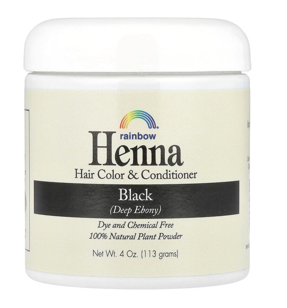Rainbow Research, Henna, Hair Color & Conditioner, Black, 4 oz (113 g)