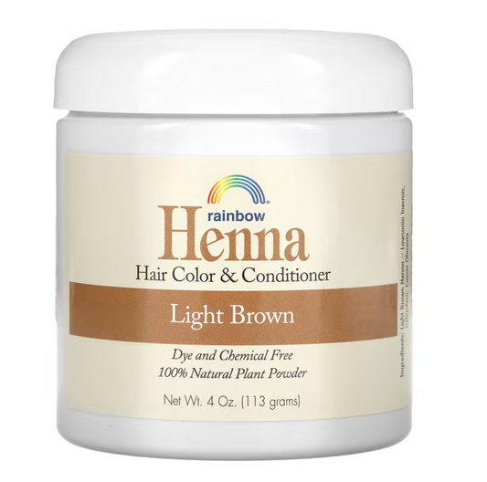 Rainbow Research, Henna, Hair Color and Conditioner, Light Brown, 4 oz (113 g)