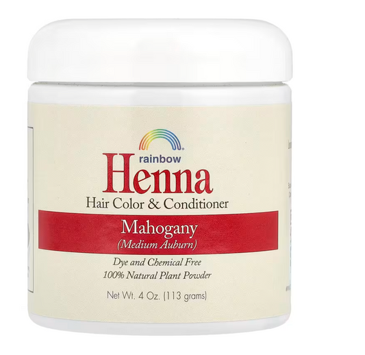 Rainbow Research, Henna, Hair Color & Conditioner, Mahogany (Medium Auburn), 4 oz (113 g)