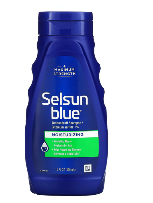 Selsun Blue Antidandruff Shampoo with Moisturizing Aloe,11 Fl Oz(325ml)
