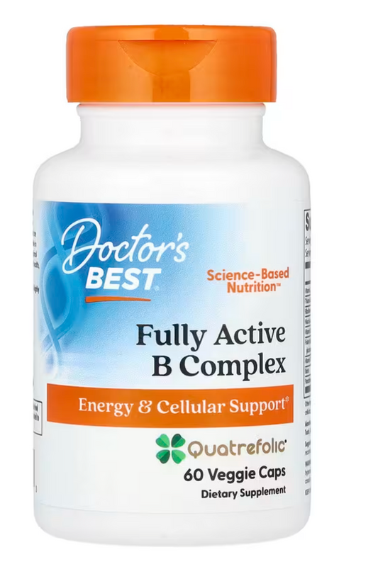 Doctor's Best Fully Active Vitamin B Complex 60 Veggie Caps for Energy Support