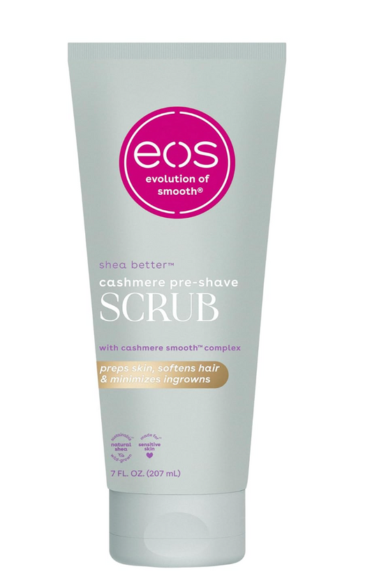 eos Cashmere Skin Collection Pre-Shave Scrub- Vanilla Cashmere Scented, Body Scrub, 7 fl oz