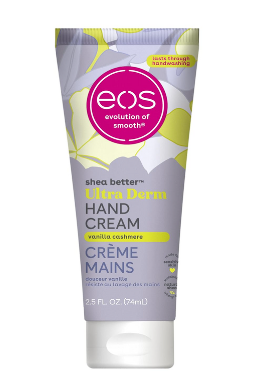 EOS Shea Better Hand Cream, Vanilla Cashmere, Instant Hydration + Lasting Protection, 2.5 oz