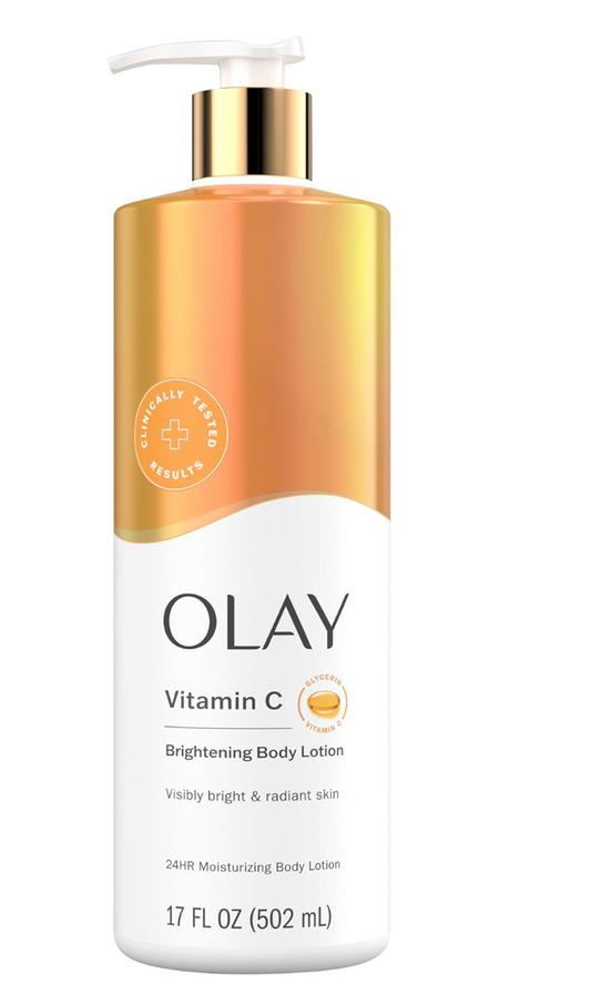 Olay Brightening Body Lotion 502ml – Vitamin C & B3 Complex, 24hr Hydration, Fast Absorbing, All Skin Types