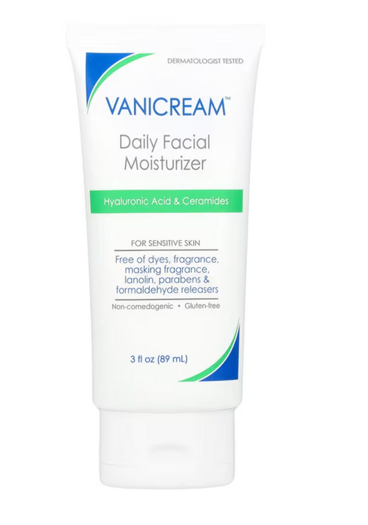 Vanicream Daily Facial Moisturizer with Hyaluronic Acid And Ceramides 3oz / 89ml